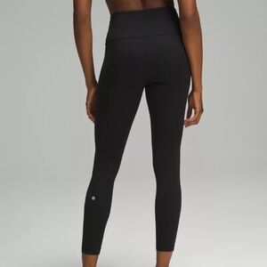 LULULEMON Wunder Train High-Rise Ribbed Tight 25” Black Sz 10